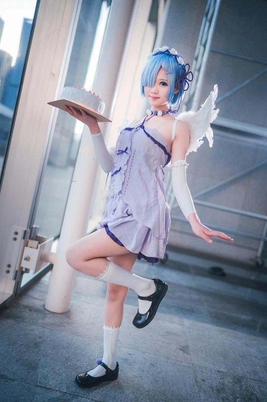 -RE从零开始的异世界生活可爱COS蕾姆可爱绝对领域手か场照 - 羽天shine